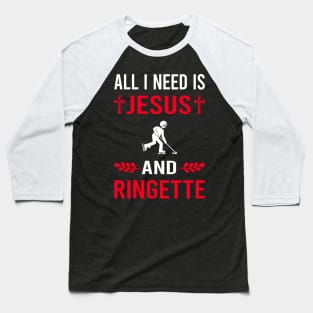I Need Jesus And Ringette Baseball T-Shirt